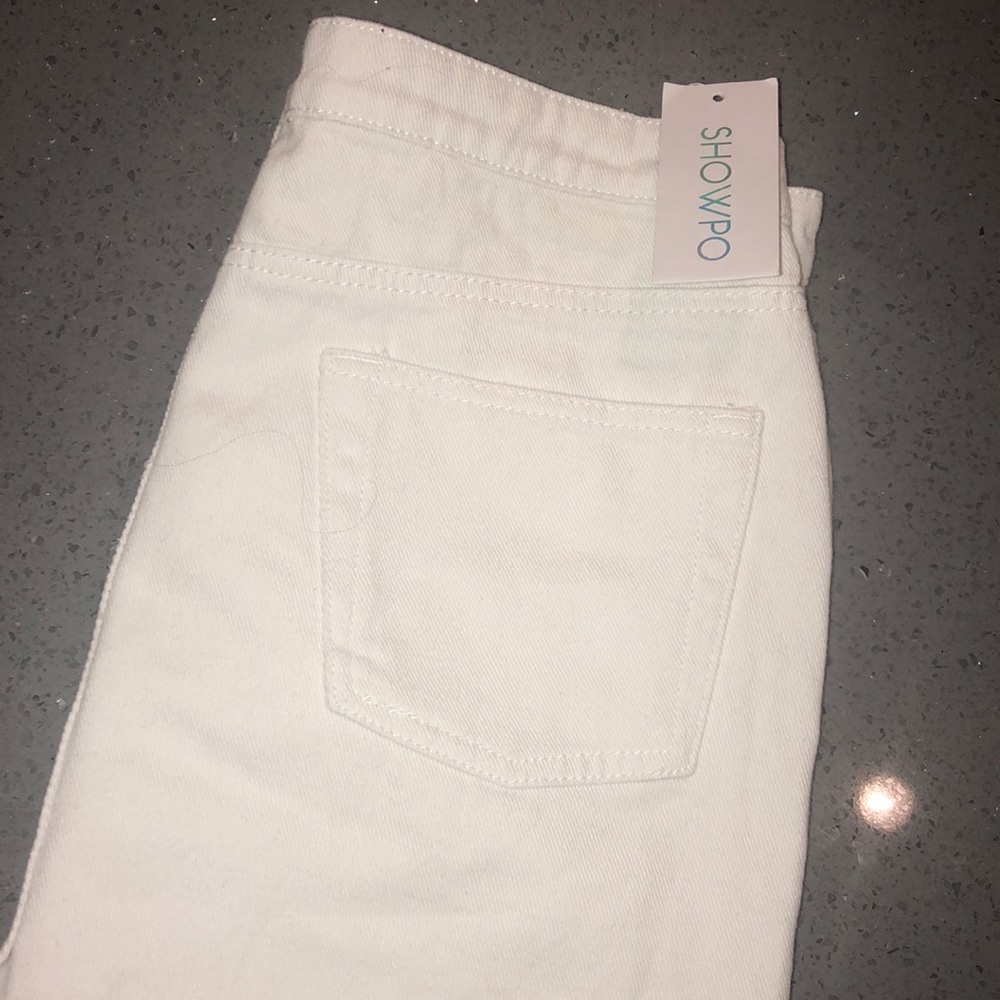 NEW SHOWPO white denim skirt